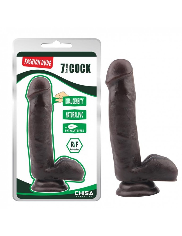 Dildo Dual Density Fashion Dude X Cm Marron