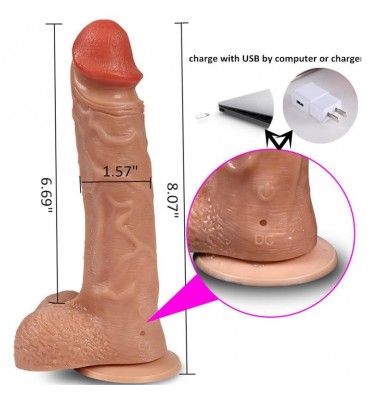 Vibrador y Rotador Realista Bronte 165 cm