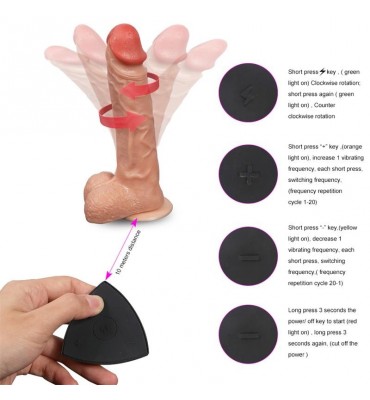 Vibrador y Rotador Realista Bronte 165 cm