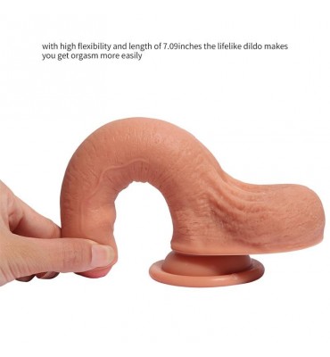 Dildo Silicona Doble Densidad Azazel 18 cm