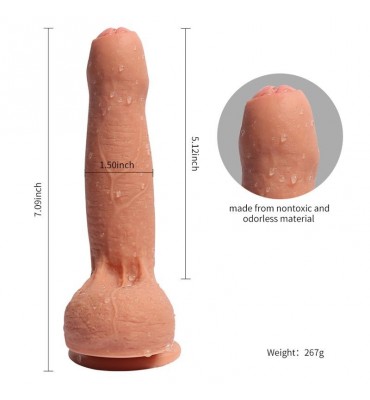 Dildo Silicona Doble Densidad Azazel 18 cm