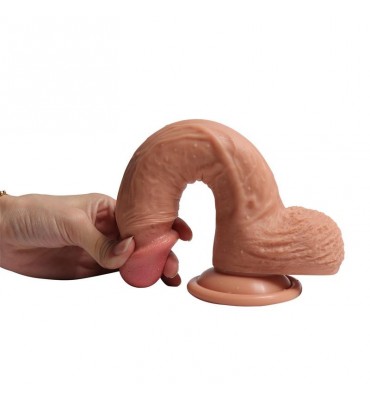 Dildo Silicona Doble Densidad Dean 21 cm