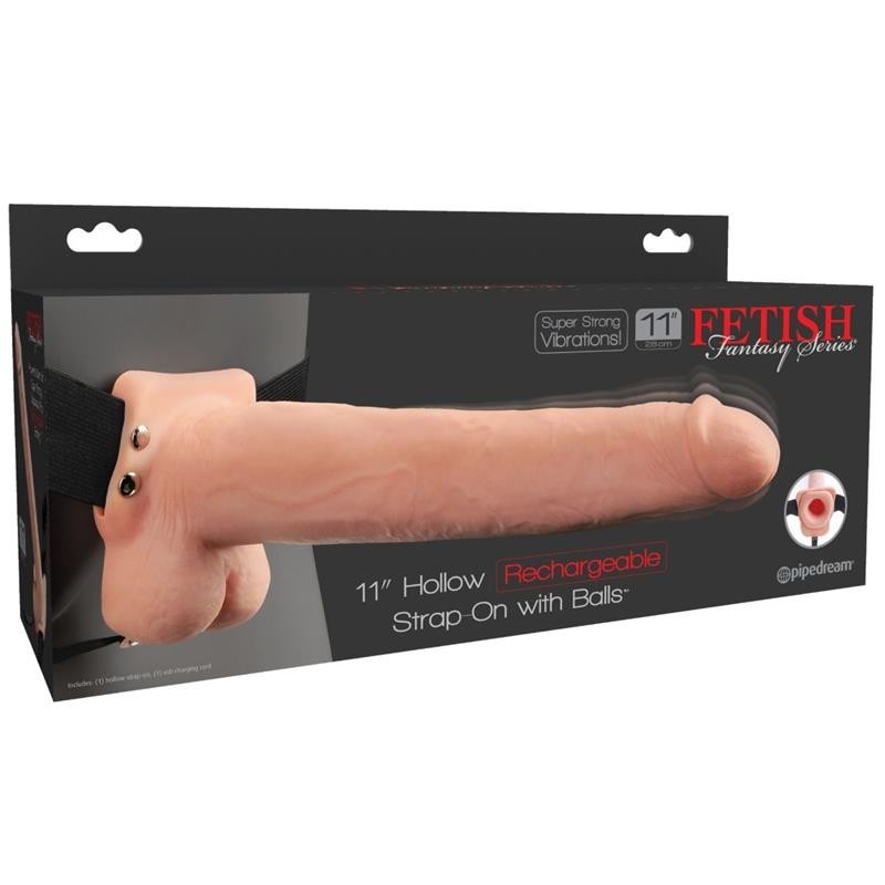 Fetish Fantasy 11 Hollow Rechargeable Strap On wi