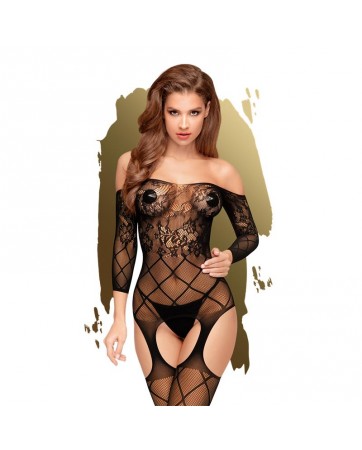 Bodystocking Top Notch Negro