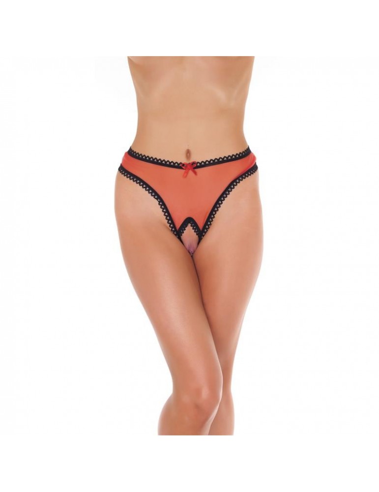 Rimba Amorable Tanga Abierto Color Rojo Talla unica