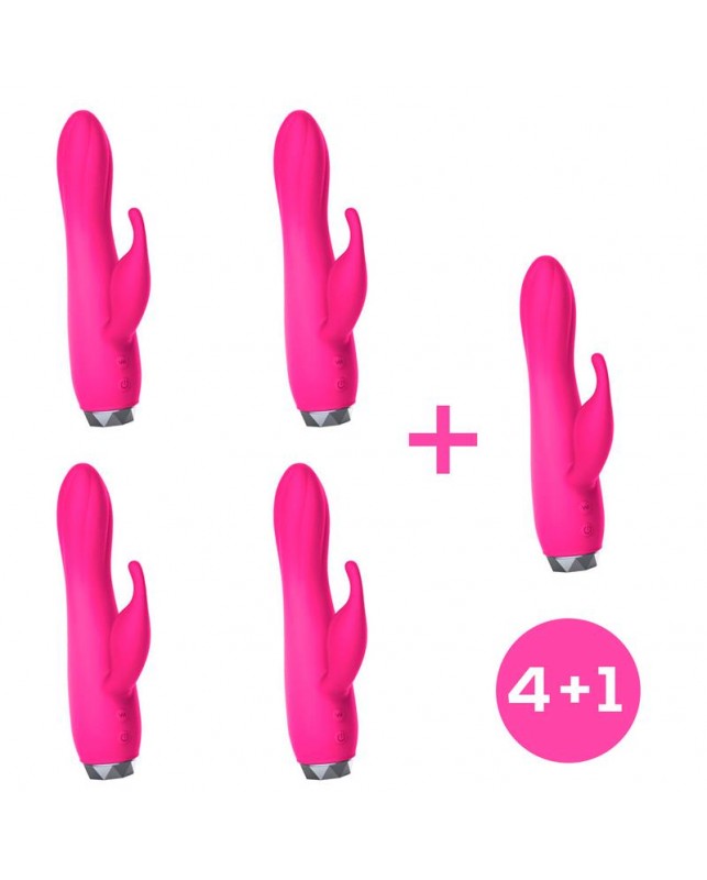 Pack 41 Couby Vibrador de Conejito Silicona Rosa