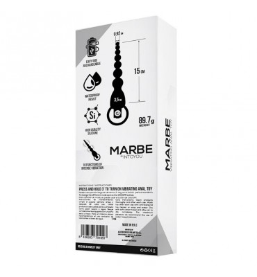 Marbe Cadena Anal con Vibracion USB Silicona