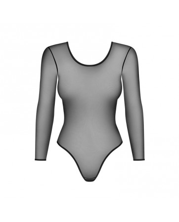 B124 Body Semi Transparente Manga Larga