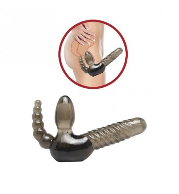 Fetish Fantasy Series Strap on sin Correas con Estimulador Anal Color humo