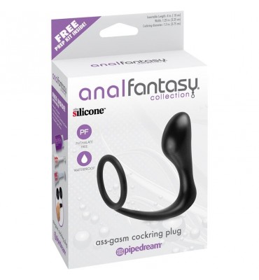 Anal Fantasy Collection Ass Gasm Cockring Plug Color Negro