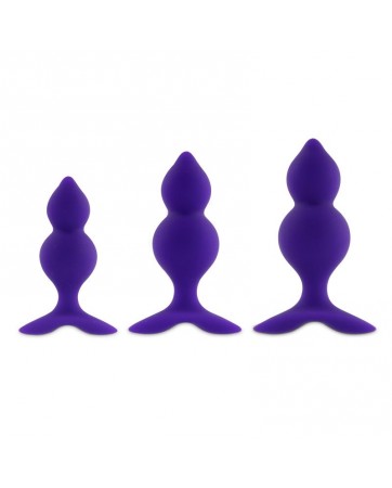 Bibi Twin Set de 3 Plugs Anales Purpura
