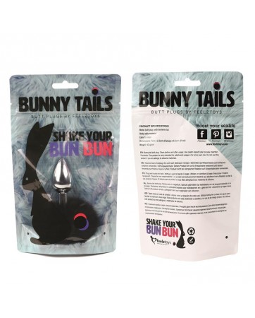 Bunny Tail Plug Anal con Cola Negro