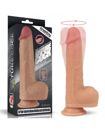 Dildo Nature Cock con Vibracion y Rotacion Anthony Natural