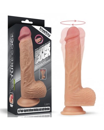 Dildo Nature Cock con Vibracion y Rotacion Liam Natural