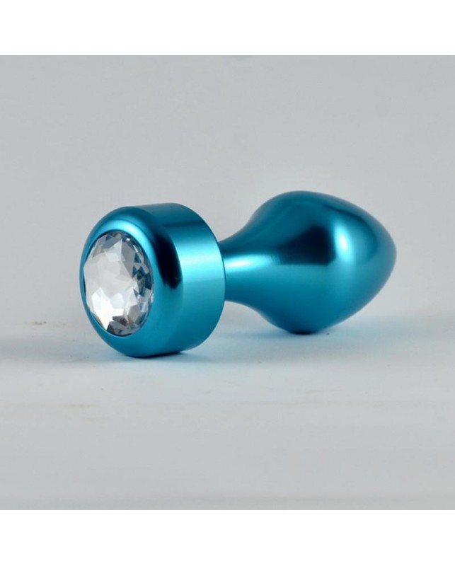 Plug Anal Azul Rosebud con Joya