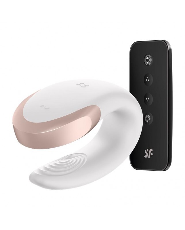 Double Love Luxury Vibrador para Parejas con APP Blanco