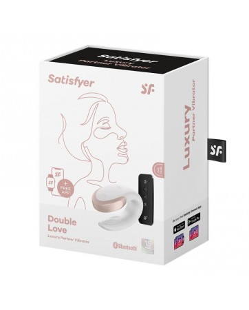 Double Love Luxury Vibrador para Parejas con APP Blanco