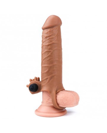 Funda para el Pene con Vibracion Add 2 Pleasure X Tender Marron