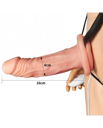 Arnes Unisex Pene Hueco con Vibracion