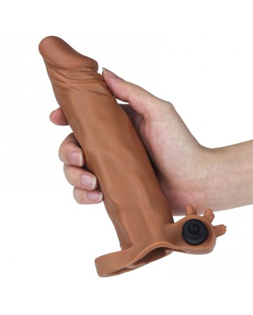 Funda para el Pene con vibracion Add 2 Pleasure X Tender Marron