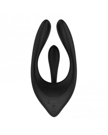 Trimer Estimulador Multifuncion para Parejas y Masturbacion USB Silicona Negro