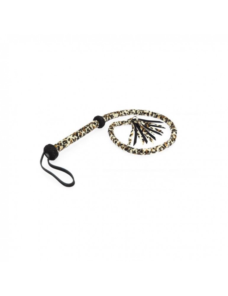 Latigo arabe Cuero Leopardo 100cm