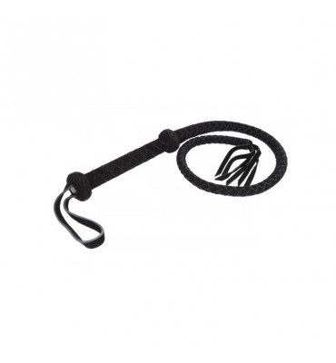 Latigo arabe de Cuero Negro 100cm