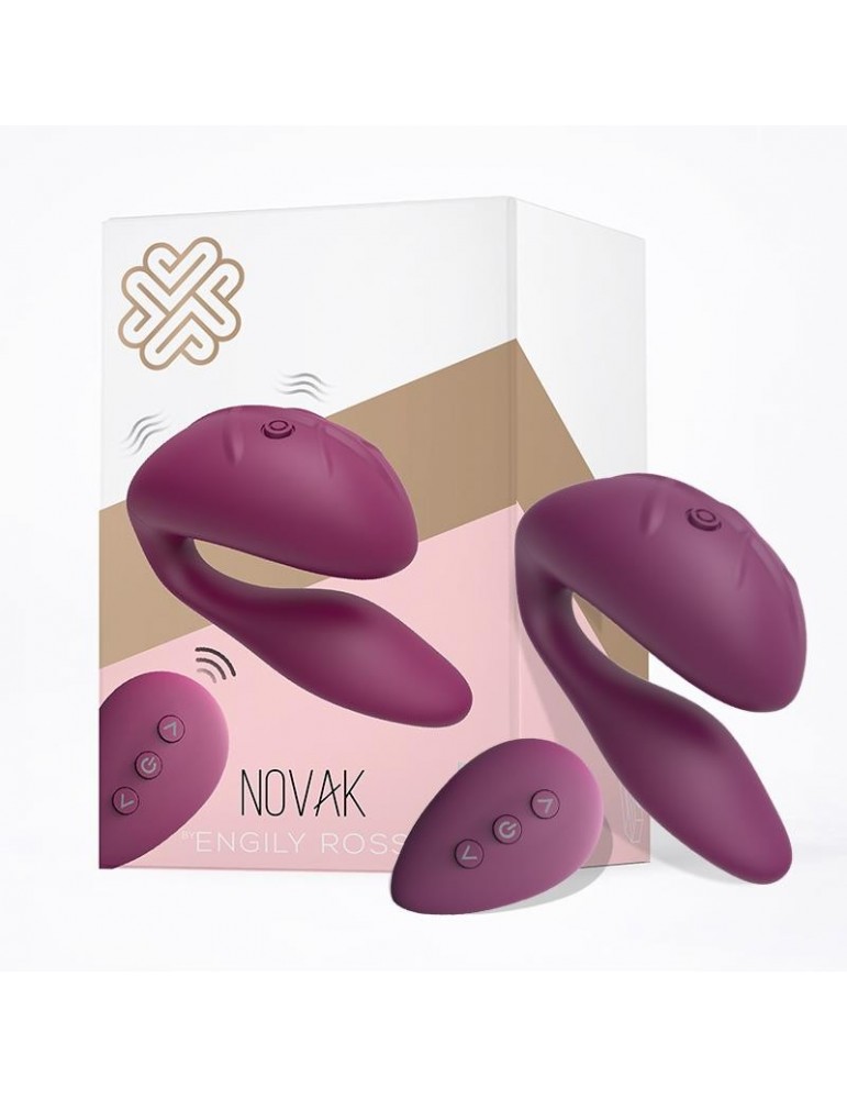 Novak Vibrador para Parejas Control Remoto USB Purpura