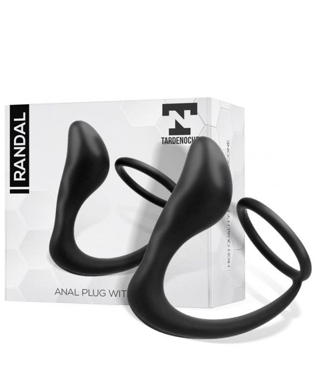 Randal Plug Anal con Anillo para el Pene Silicona Negro