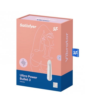 Ultra Power Bullet 3 Bala Vibradora Blanca
