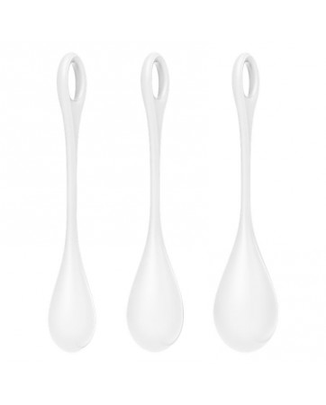Set 3 Bolas Suelo Pelvico Yoni Power 1 Blanco