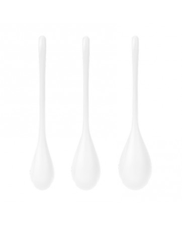 Set 3 Bolas Suelo Pelvico Yoni Power 1 Blanco