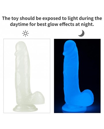 Dildo Lumino 75 Luz Azul