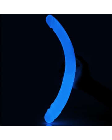 Dildo Doble Lumino 145 Luz Azul