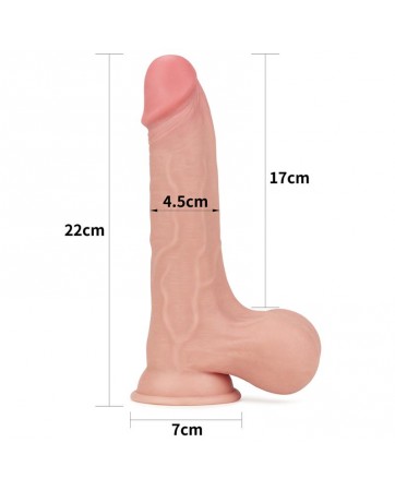 Dildo Sliding Dual Layer 85 Natural