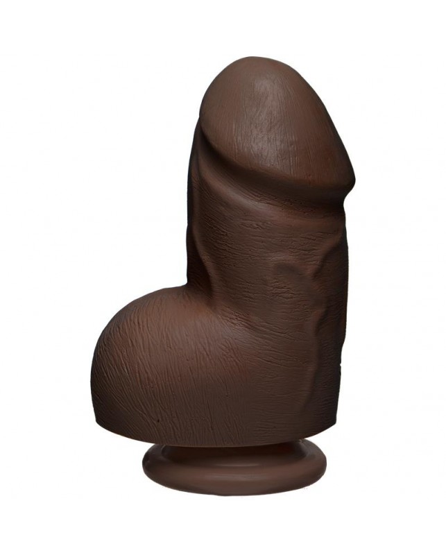 Dildo Dual Density Fat D con Testiculos 6 Ultraskyn Chocolate