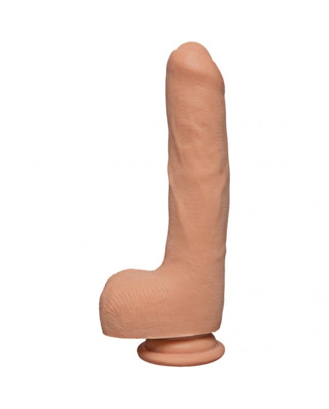 Dildo Dual Density Uncut D con Testiculos 9 Ultraskyn Vanilla