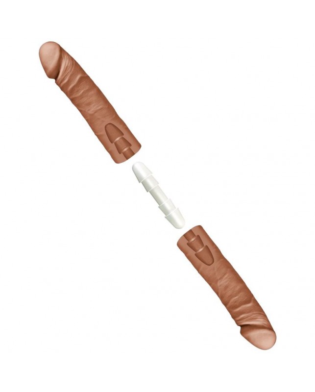 Dildo Doble Dual Density Double D 16 Caramel