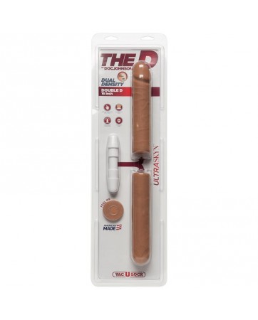 Dildo Doble Dual Density Double D 16 Caramel