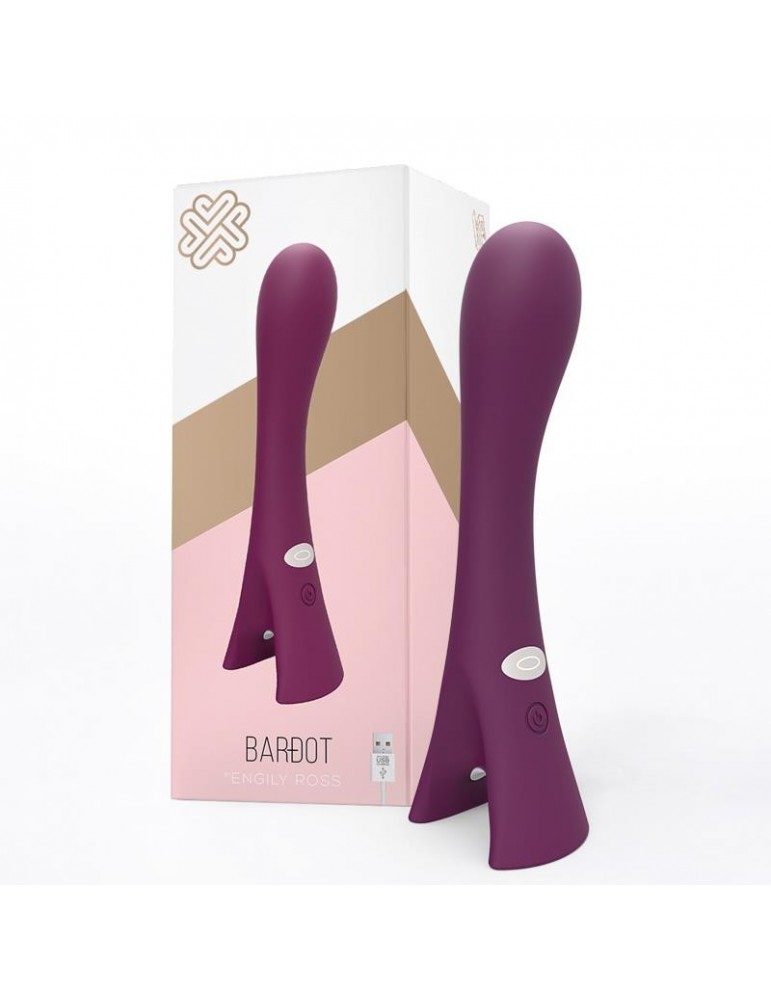 Bardot Vibrador Silicona Recargable USB Purpura