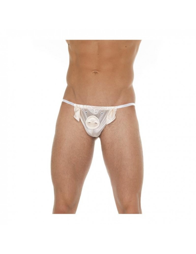 Tanga Cerdito Blanco Talla unica