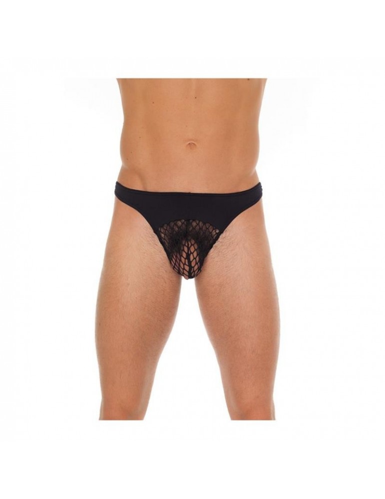 Tanga Rejilla Negro Talla unica