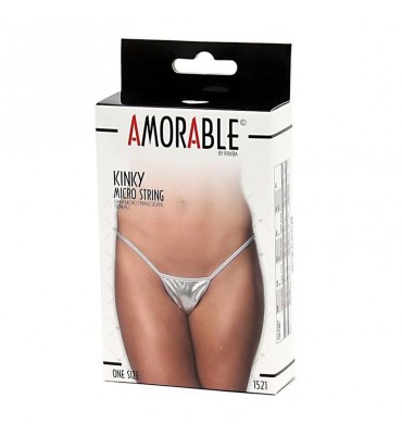 Micro Tanga Plateado Talla Unica