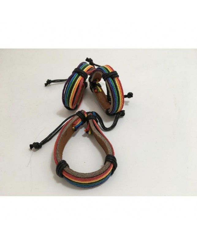 Pulsera Redonda Grande con Bandera LGBT