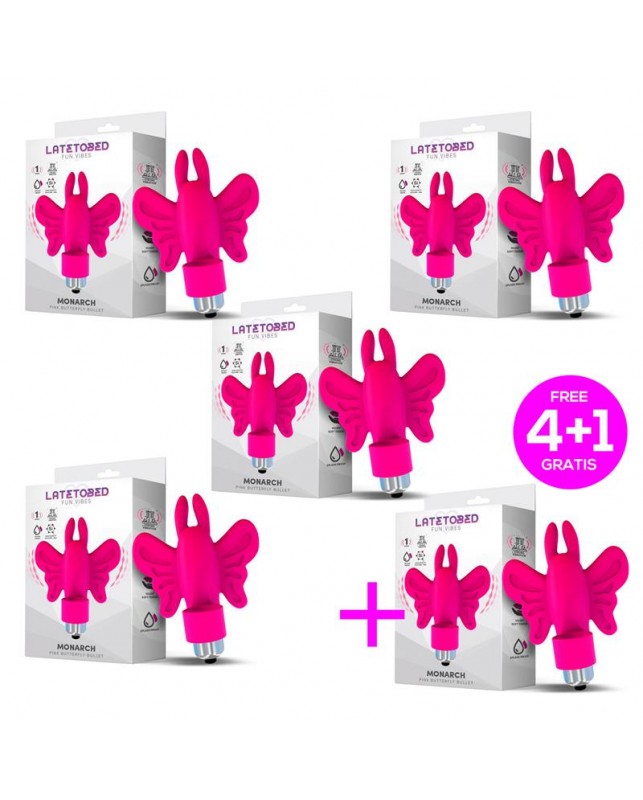 Pack 41 Monarch Bala Vibradora Mariposa Silicona Rosa