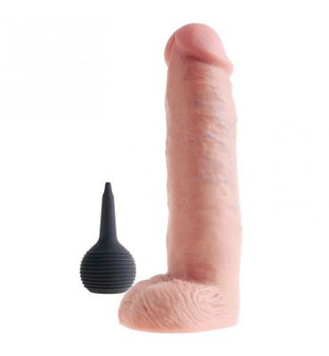 Pene Eyaculador con Testiculos 10 Color Natural