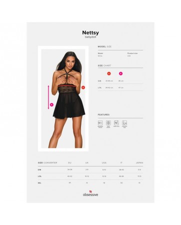 Nettsy Babydoll con Copas Abiertas