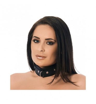 Collar Cuero con Tachuelas y Anilla
