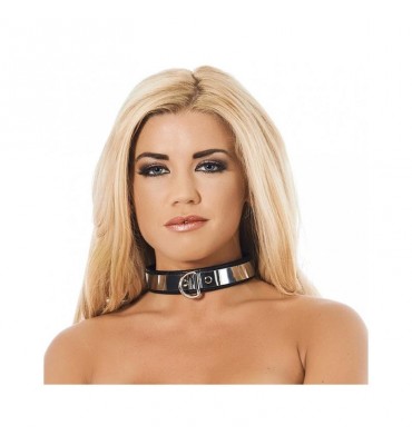 Collar de Cuero y Metal Ajustable