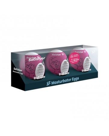 Set 3 Huevos Masturbadores Modelo Bubble
